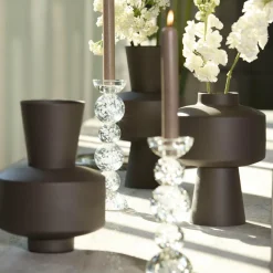 Light en Living Kaarsenhouder Ø10x26,5 cm ITINGA glas bubbel helder