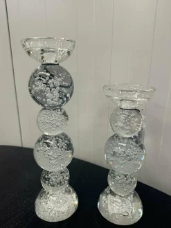 Light en Living Kaarsenhouder Ø10x26,5 cm ITINGA glas bubbel helder