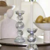 Light en Living Kaarsenhouder Ø10x26,5 cm ITINGA glas bubbel smoke Discount