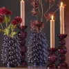 Light en Living Kaarsenhouder Ø9,5x34 cm ITINGA glas bubbel paars Best
