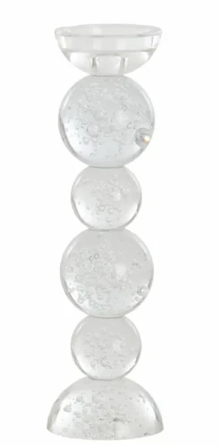 Light en Living Kaarsenhouder Ø9,5x34 cm ITINGA glas bubbel helder Sale