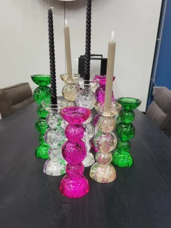 Light en Living Kaarsenhouder Ø9,5x34 cm ITINGA glas bubbel helder Sale
