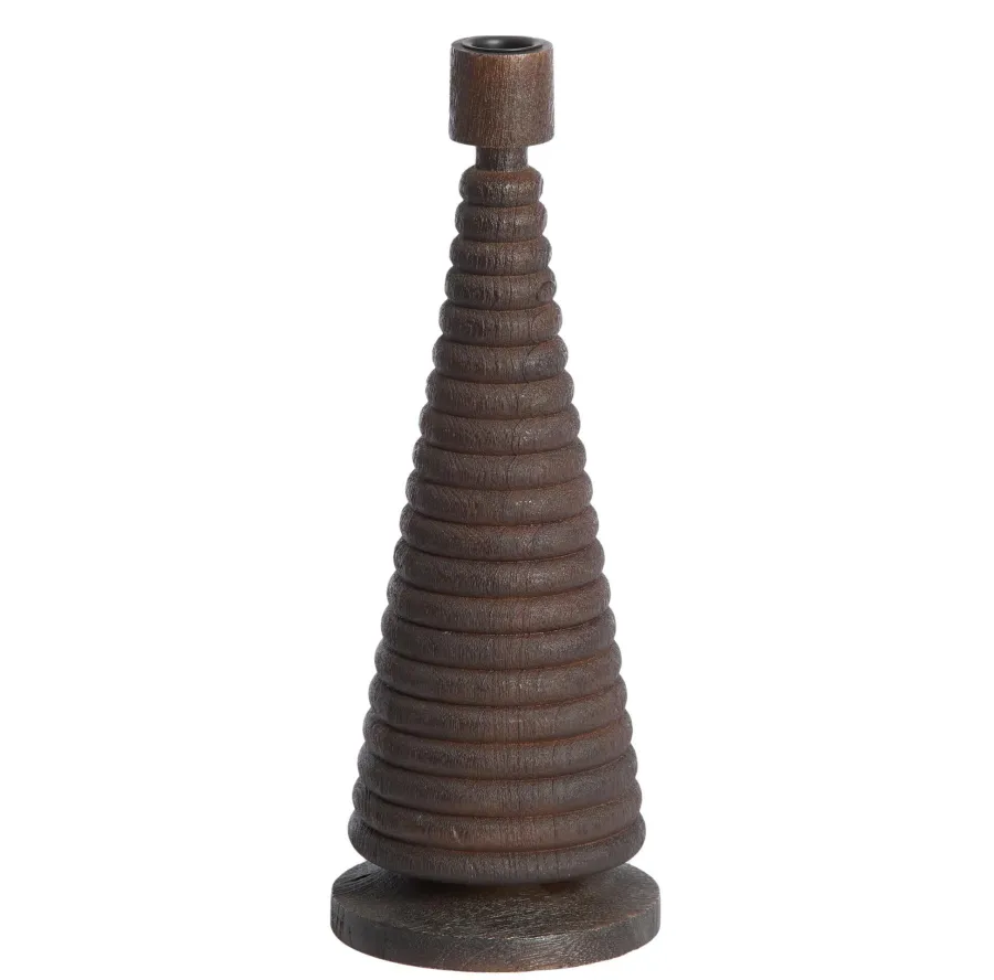 Light en Living Kandelaar Ø12x33 cm ALMOLA mango hout donker bruin Discount