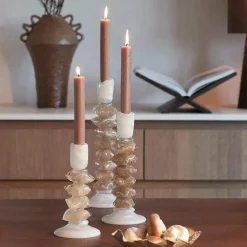 Light en Living Kandelaar Ø11,5X23 cm ESTINA creme+bruin