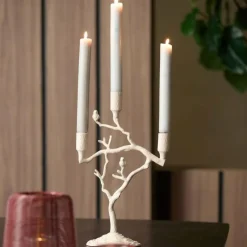 Light en Living Kandelaar 3L 26x11x42 cm JARDIA creme Outlet