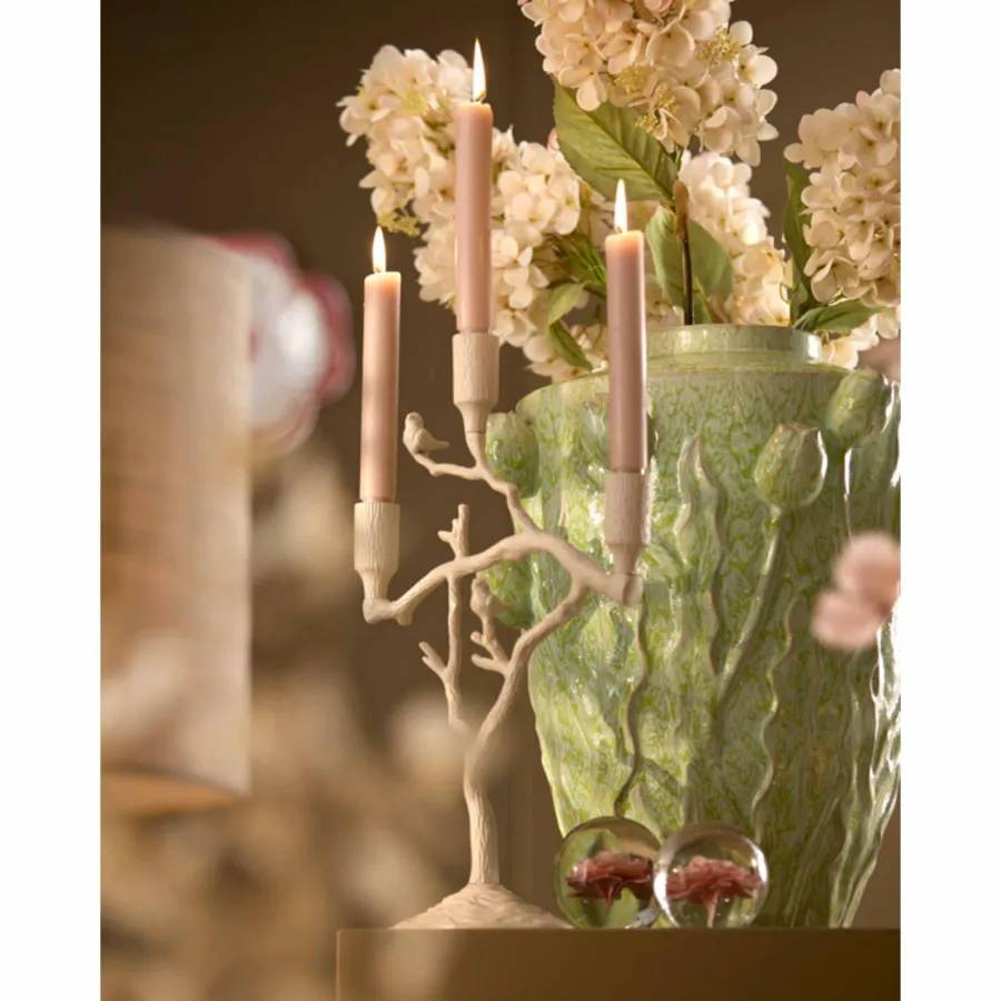 Light en Living Kandelaar 3L 26x11x42 cm JARDIA creme Outlet