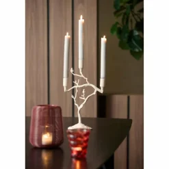 Light en Living Kandelaar 3L 26x11x42 cm JARDIA creme Outlet