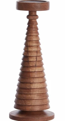 Light en Living Kandelaar Ø13.5x35 cm ALMOLA mango hout licht bruin Discount