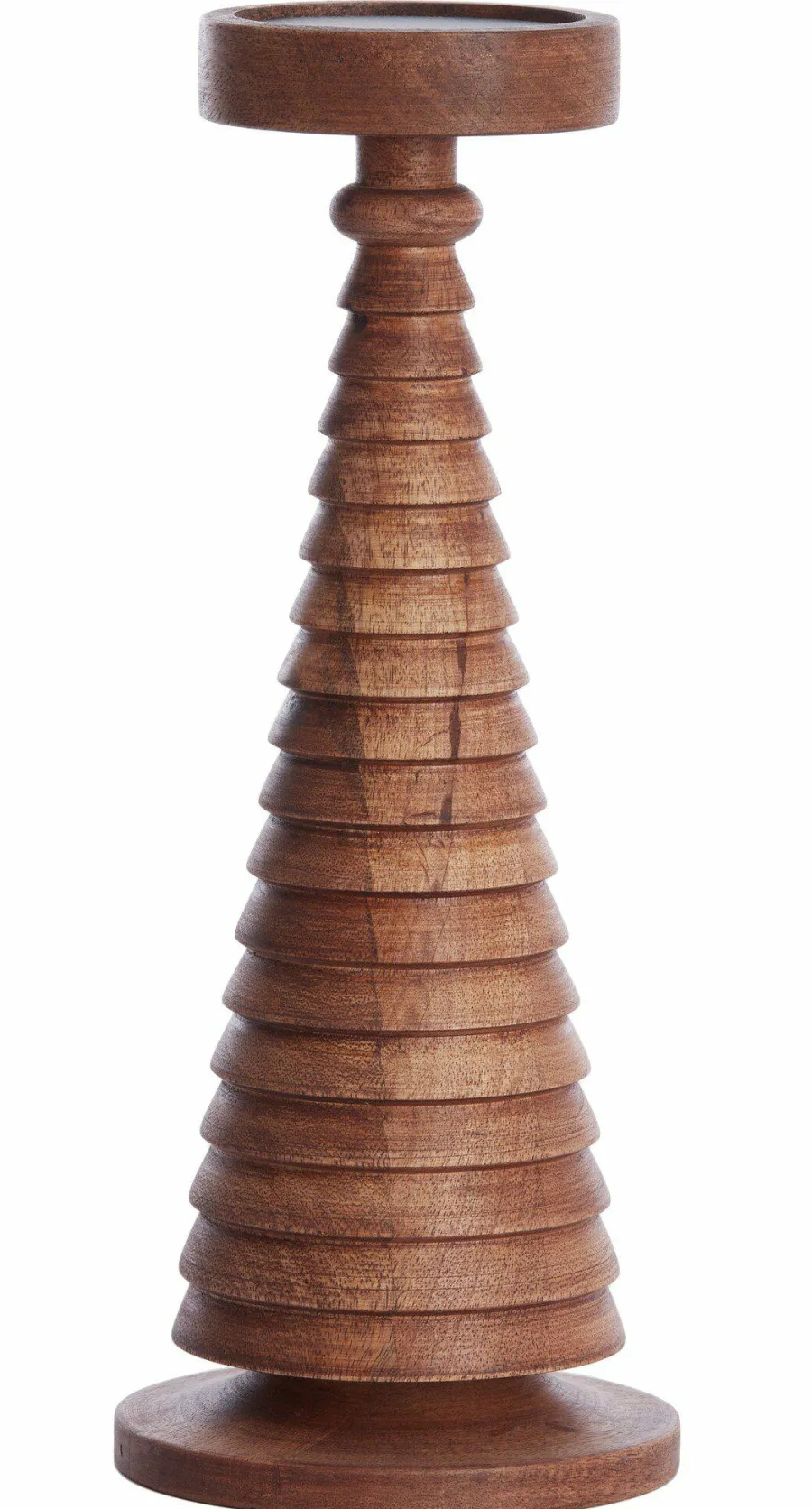 Light en Living Kandelaar Ø13.5x35 cm ALMOLA mango hout licht bruin Discount