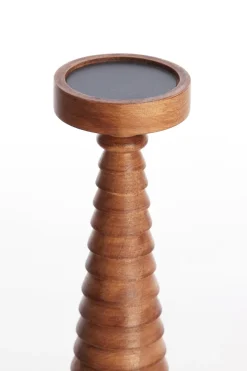 Light en Living Kandelaar Ø13.5x35 cm ALMOLA mango hout licht bruin Discount