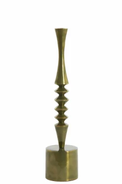 Light en Living Kandelaar Ø10x45 cm MISTRY glanzend groen goud Best