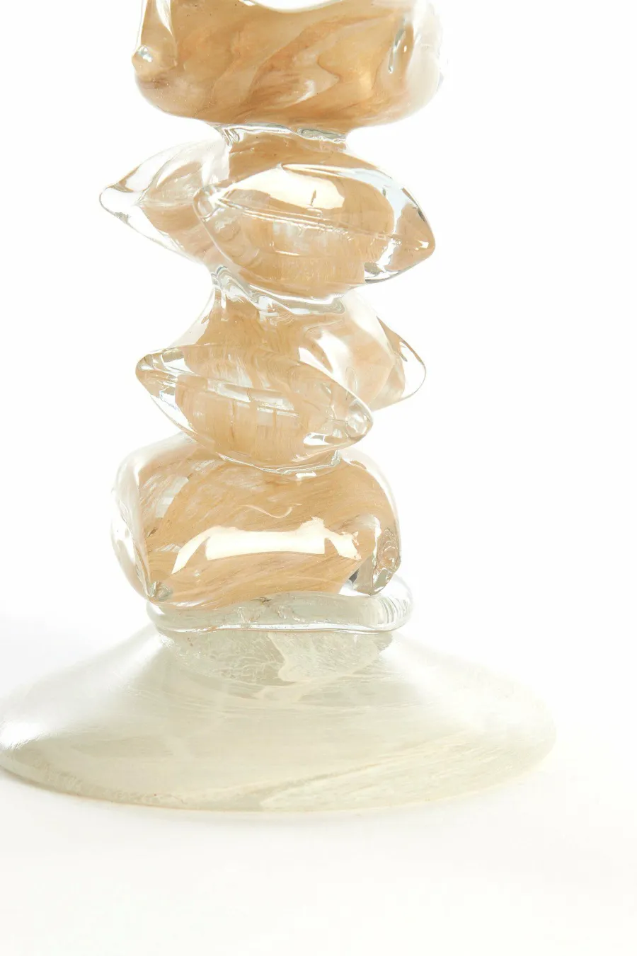 Light en Living Kandelaar Ø11,5X35 Cm ESTINA creme+bruin New