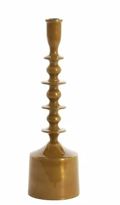Light en Living Kandelaar Ø10x34,5 cm MERAKO glanzend okergeel goud Hot