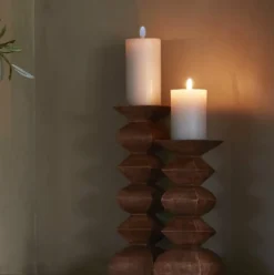 Light en Living Kandelaar Ø10,5x33,5 cm ALVERCA hout roodbruin Online