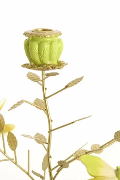 Light en Living Kandelaar 35,5x18x37,5 cm BUTTERFLY lichtgroen+lichtgoud Online