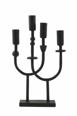 Light en Living Kandelaar 4L 23x6x39 cm NIMARI mat zwart New