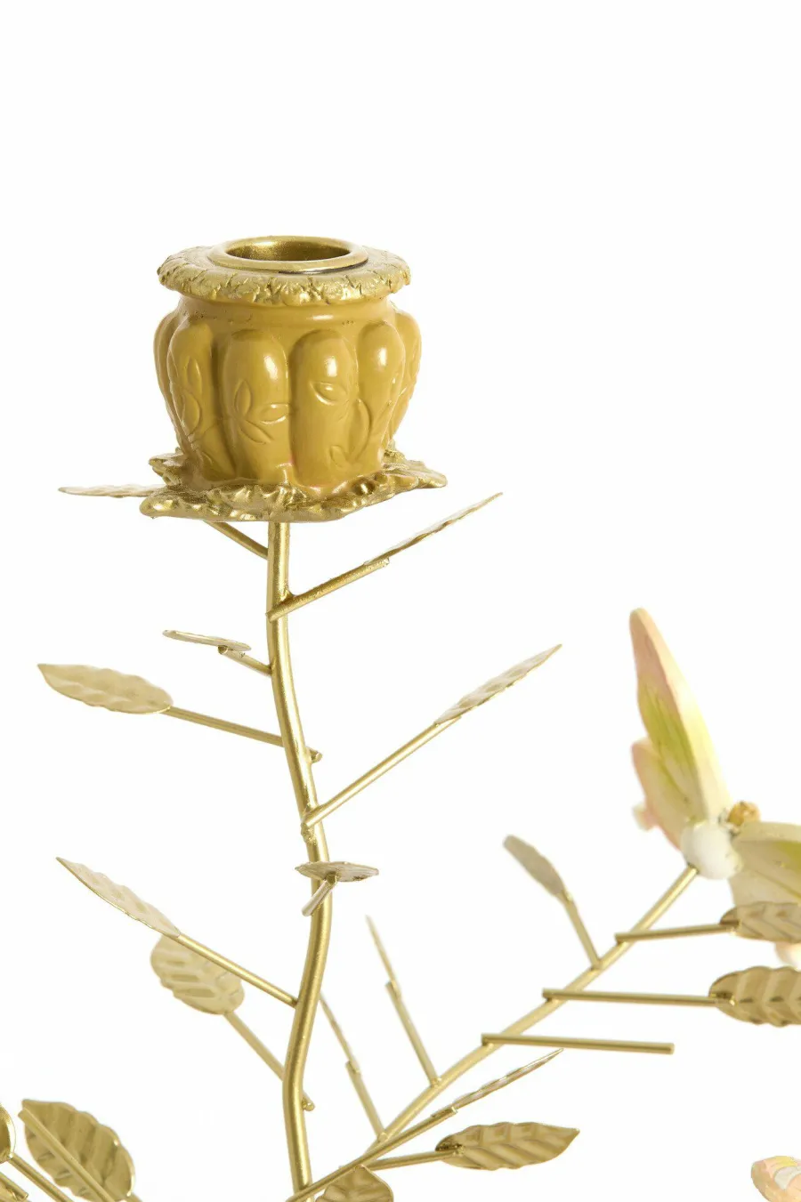 Light en Living Kandelaar 35,5x18x37,5 cm BUTTERFLY lichtroze+lichtgoud New
