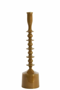 Light en Living Kandelaar Ø10x42,5 cm MERAKO glanzend okergeel goud Clearance