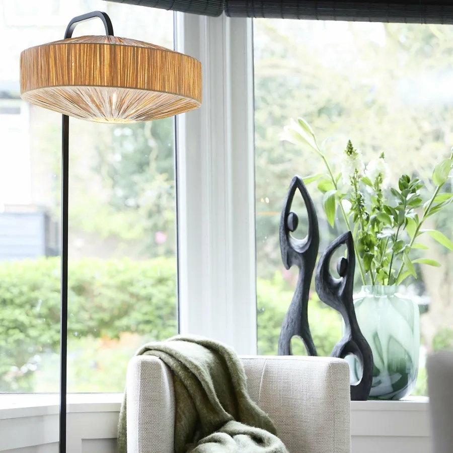 Light en Living Kap 43-43-20 cm BILJANA raffia naturel Outlet