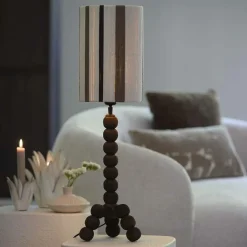 Light en Living Kap cilinder 20-20-30 cm MEDAN crème+bruin+donker bruin Best