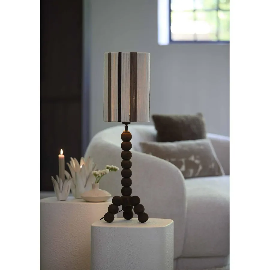 Light en Living Kap cilinder 20-20-30 cm MEDAN crème+bruin+donker bruin Best