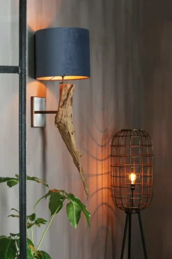 Light en Living Kap cilinderØ30 x 21 cm VELOURS dusty blue Discount