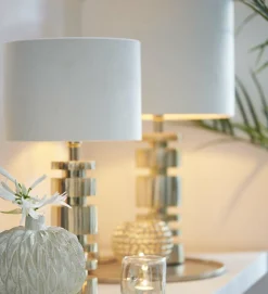 Light en Living Kap cilinder 30-30-21 cm VELOURS off white