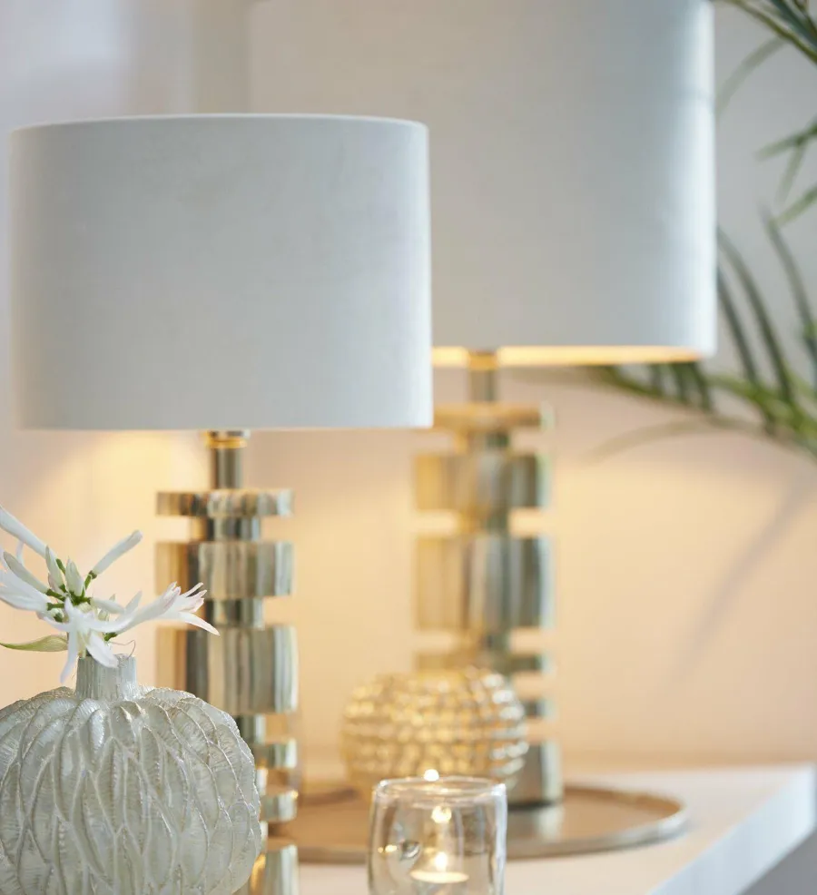 Light en Living Kap cilinder 30-30-21 cm VELOURS off white