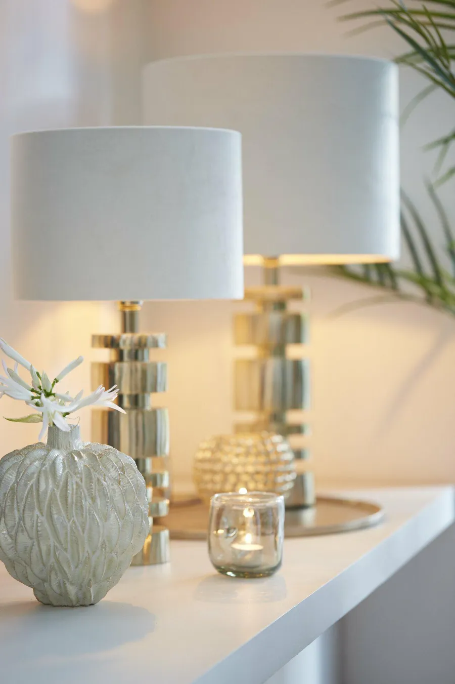 Light en Living Kap cilinder 30-30-21 cm VELOURS off white