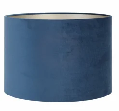 Light en Living Kap cilinder 35-35-30 cm VELOURS petrol blauw Best