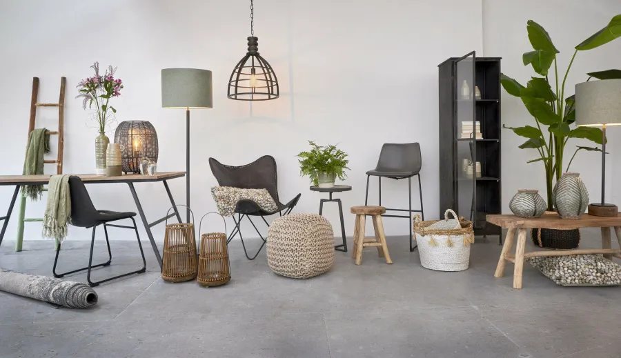 Light en Living Kap cilinder 40-40-30 cm LIVIGNO antraciet Online
