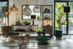 Light en Living Kap cilinder VELOURS dutch green - Diverse maten Discount