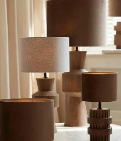Light en Living Kap cilinder 40x40x30 cm VELOURS chocolade bruin Sale