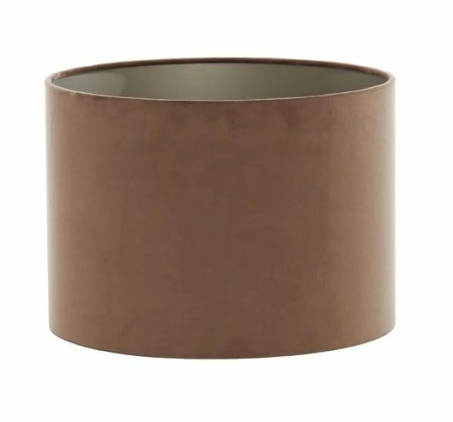 Light en Living Kap cilinder 40x40x30 cm VELOURS chocolade bruin Sale