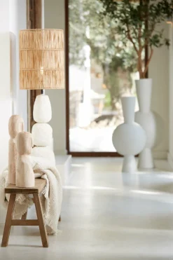 Light en Living Kap cilinder 30-30-40 cm LANZANO raffia naturel Outlet
