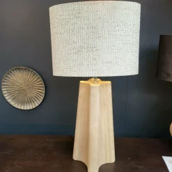 Light en Living Kap ovaal recht smal hoog 38-17,5-28 cm RIF zand New