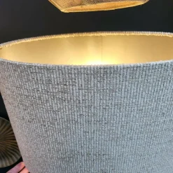 Light en Living Kap ovaal recht smal hoog 38-17,5-28 cm RIF zand New