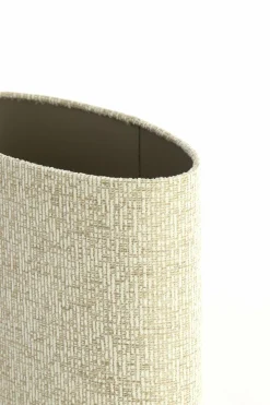 Light en Living Kap ovaal recht smal hoog 38-17,5-28 cm RIF zand New