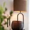 Light en Living Kap ovaal recht smal 38x17,5x28 cm VELOURS chocolade bruin Discount