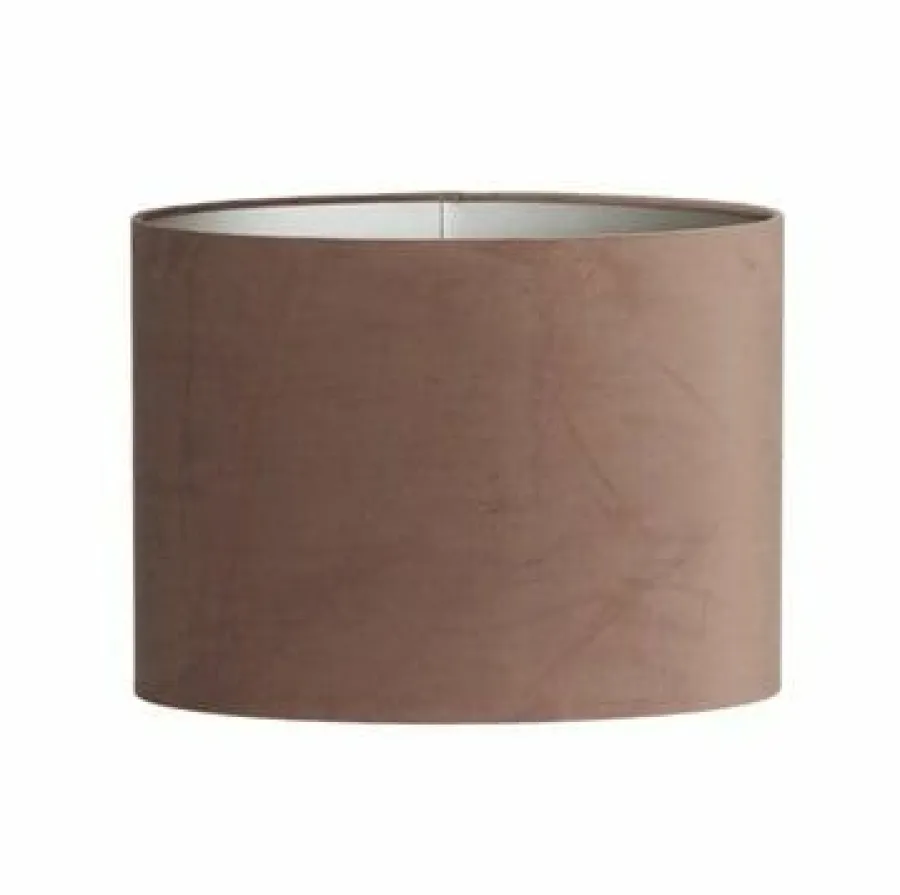 Light en Living Kap ovaal recht smal 38x17,5x28 cm VELOURS chocolade bruin Discount