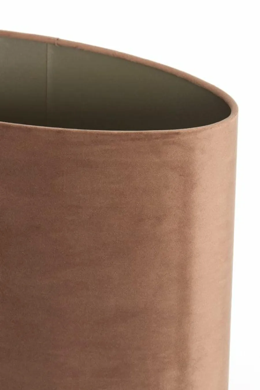Light en Living Kap ovaal recht smal 38x17,5x28 cm VELOURS chocolade bruin Discount