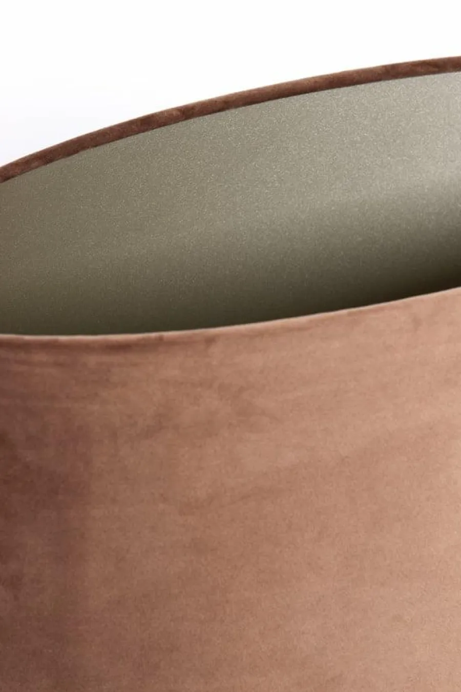Light en Living Kap ovaal recht smal 38x17,5x28 cm VELOURS chocolade bruin Discount