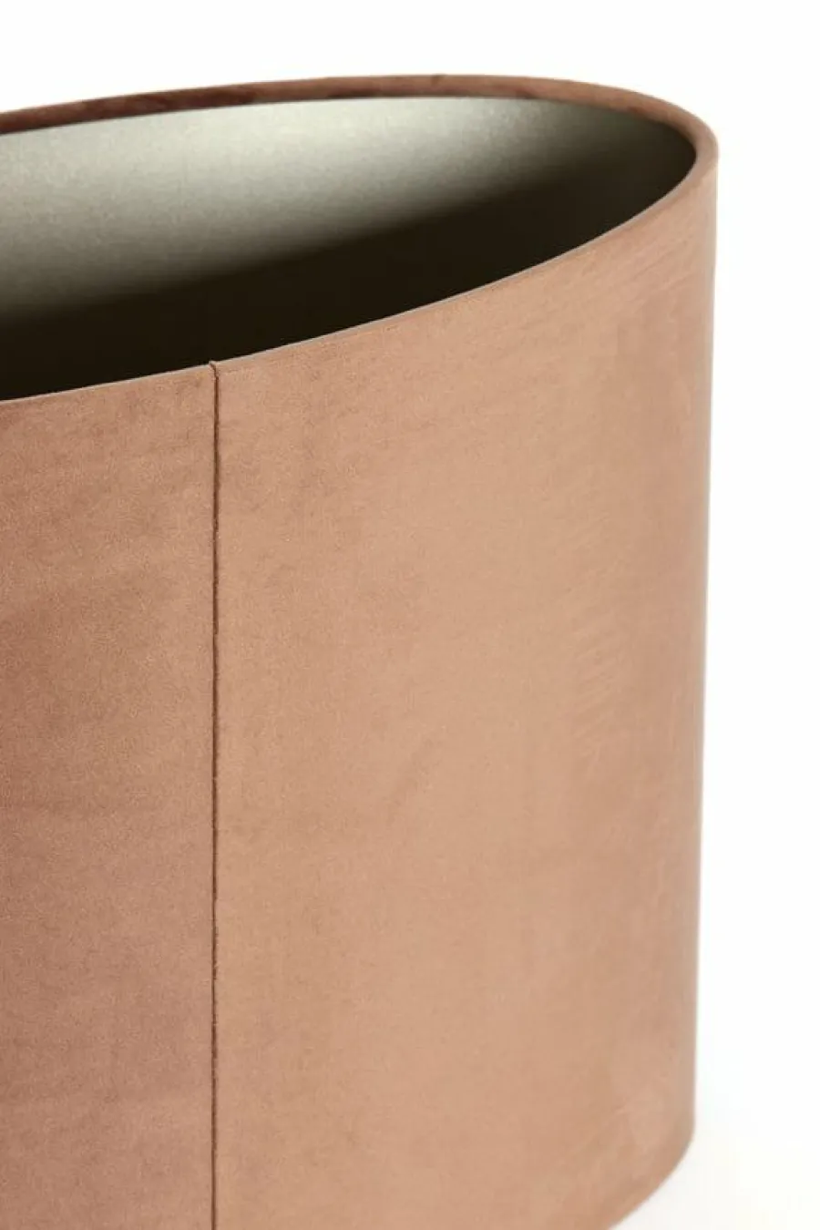 Light en Living Kap ovaal recht smal 38x17,5x28 cm VELOURS chocolade bruin Discount