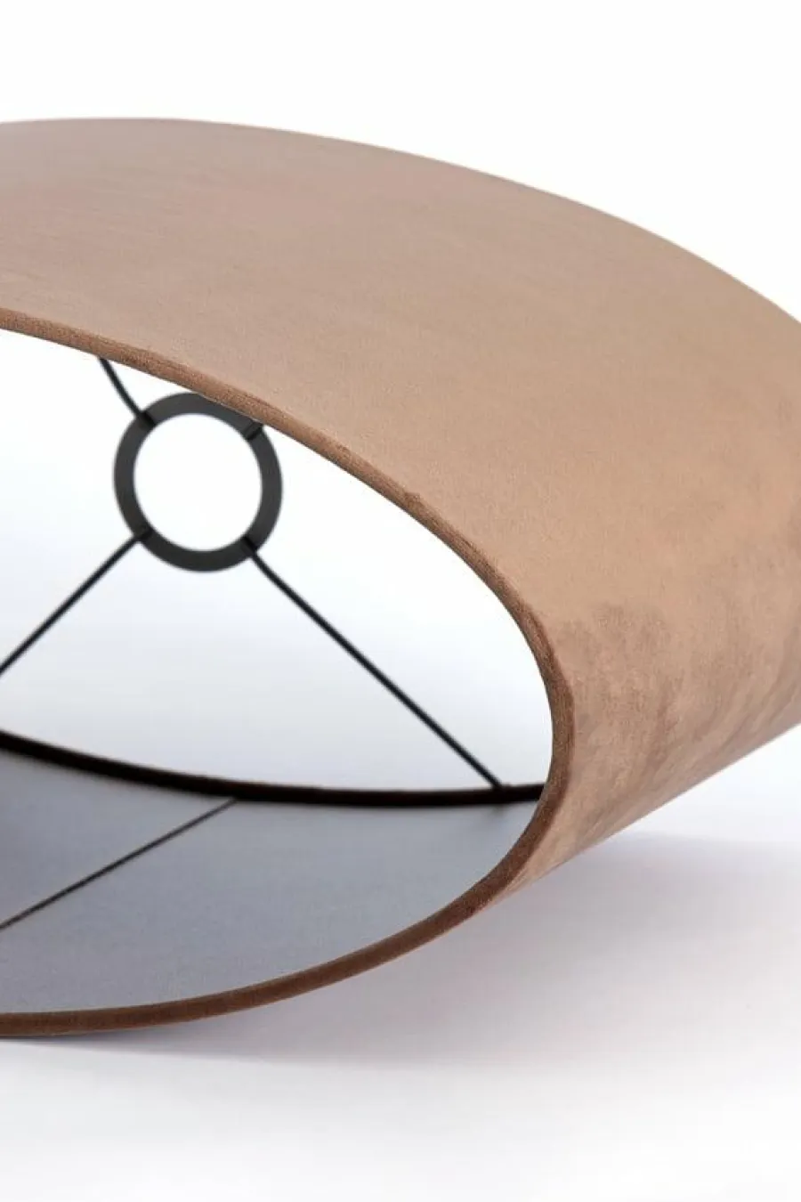 Light en Living Kap ovaal recht smal 38x17,5x28 cm VELOURS chocolade bruin Discount