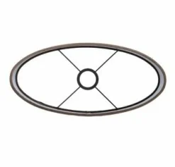 Light en Living Kap ovaal recht smal 38x17,5x28 cm VELOURS chocolade bruin Discount