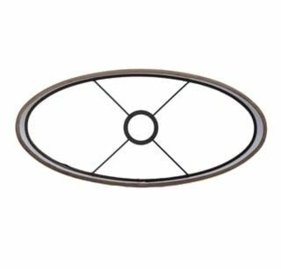 Light en Living Kap ovaal recht smal 38x17,5x28 cm VELOURS chocolade bruin Discount
