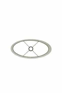 Light en Living Kap ovaal recht smal 45-21-32 cm SAVERNA eiwit New
