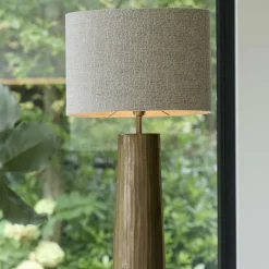 Light en Living Kap ovaal recht smal hoog 45-21-32 cm RIF zand Outlet