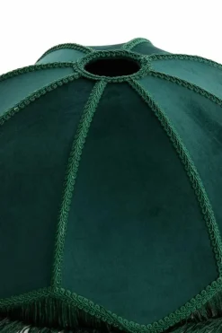 Light en Living Kap Ø35x26 cm MALACIA velvet groen Outlet