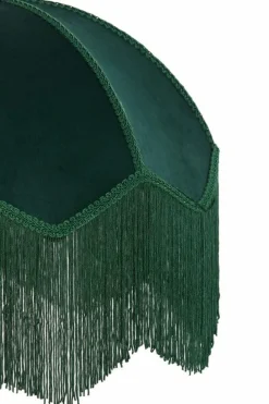 Light en Living Kap Ø35x26 cm MALACIA velvet groen Outlet